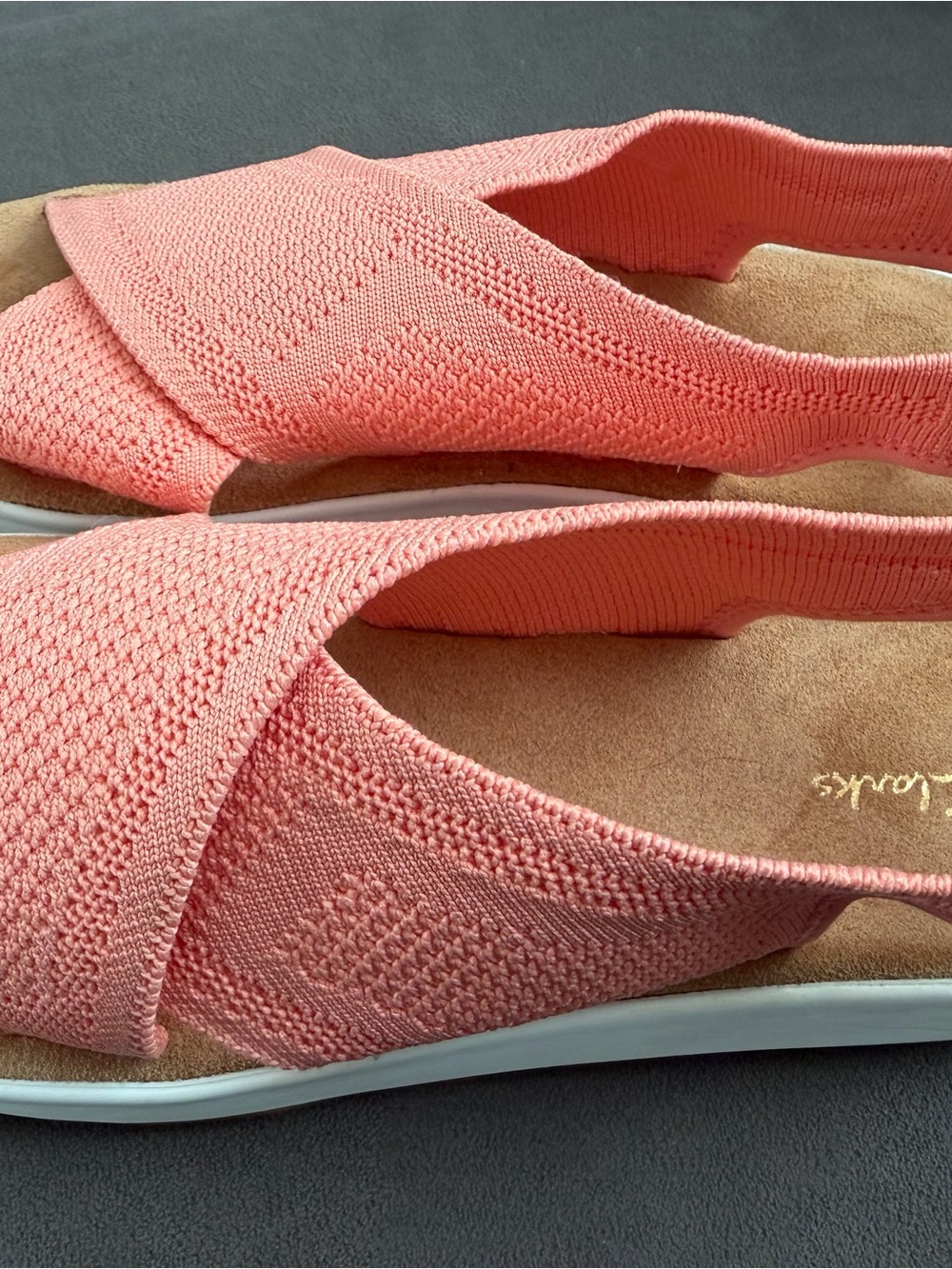 Clarks Coral Knit Slingback Sandals